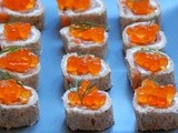 Salmon Pinwheels with Salmon Roe + a Healthy Dinner for 4