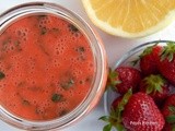 Strawberry dressing with grapefruit and basil