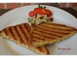 Egg Salad with Bell Peppers in a Toastie-style Panini Sandwich