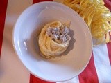 Fettuccine panna e salsiccia