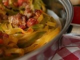 Nidi di tagliatelle al ragù bianco al forno - Baked meat sauce tagliatelle pasta