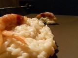 Risotto al gorgonzola con gamberi croccanti