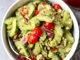 Creamy Cucumber Tomato Salad