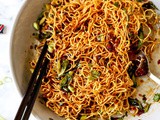 Pan Fried Noodles With Tangy Chili Crisp Sauce