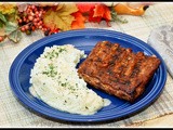 Bbq Pork Ribs with Creamy Garlic Mashed Potatoes