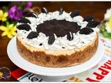 Easy Cheesecake with Peanut Butter Graham Crust and Oreo Topping