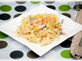 Shrimp Pasta in Mushroom Sauce