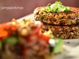 Balsamic Onions Quinoa Patties & Quinoa Salad