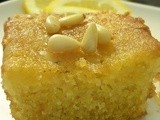 Lemon Polenta Cake with Pine Nuts