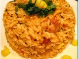 Sweet Corn Recipes - Sweet Corn Tomato Rice Bath Recipe