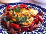 Warm Halloumi and Harissa Salad