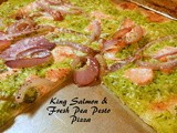 Copper River Wild Salmon - King and Fresh Pea Pesto Pizza