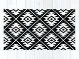 Black And White Aztec Rug