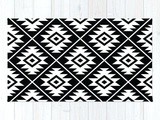 Black And White Aztec Rug