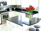 White Cabinets With Dark Granite