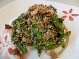 Lemony Bulgur with Asparagus and Spinach