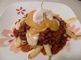 Vegan Three Cheese Chili Fries