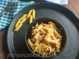 Quick Creamy White Pasta / Indian Style Pasta