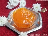 Corn flour Halwa / Karachi Halwa  - Stove Top Method