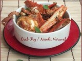 Crab Fry / Nandu Varuval  / நண்டு வறுவல் ( without coconut)