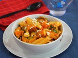 Mix Veg Paneer Pasta / Spicy Paneer Pasta - Indian style