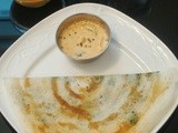 Palak  Dosa /  Palak Paneer Dosa ( Dosa Stuffed with Spinach and Cottage Cheese)