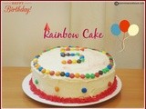 Rainbow Cake / 4 Layer Cake / Layered Rainbow Cake
