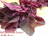 Red Amaranth Leaves Stir Fry / Mullai Keerai Poriyal