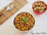 Soya Keema Matar ( Soya Nuggets  / Meal Maker cooked with Green Peas)