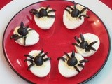 Spider Deviled Eggs / Spooky Deviled Eggs /  Deviled Eggs - Halloween Special