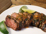 Grilled Skirt Steak with Adobo Butter