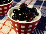 Honey-Vanilla Greek Yogurt Mousse with Sticky Balsamic Berries