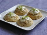 Lime Tarragon Cookies with White Chocolate Lime Topping