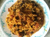 Yellow Rice With Beans and Salchicha