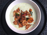 Arbi ka raita / taro root in yogurt sauce