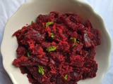 Beetroot palya / beetroot stir fry