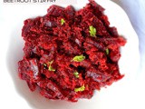 Beetroot palya / stir fry