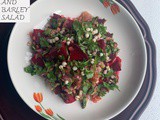 Boiled beets and barley salad