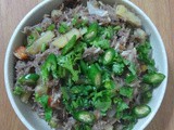 Brown rice and ragi vermicelli upma