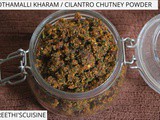 Kothamalli kharam / cilantro chutney powder