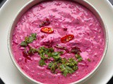 Pickle spiced beetroot raita