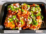 Spicy masala pav(street food)