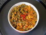 Spinach capsicum fried rice