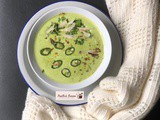 Thai green curry peas soup