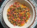 Whole black urad sprouts salad