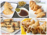 5 Vegetarian Indian Samosa with Different Fillings