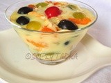 Fruit Custard| Fruit salad with Custard