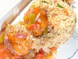 Veg. Gravy Manchurian with Fried Rice