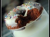 Baked Red Velvet Cake Doughnuts with Whipped Cream Cheese Glaze