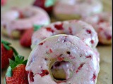 Baked Strawberry Donuts